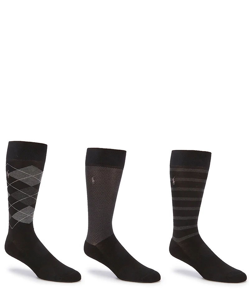 Polo Ralph Lauren Argyle Crew Socks 3-Pack