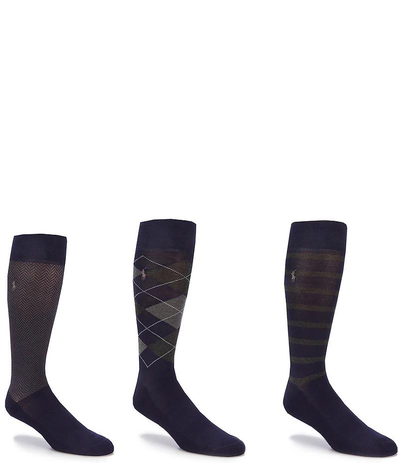 Polo Ralph Lauren Argyle Crew Socks 3-Pack