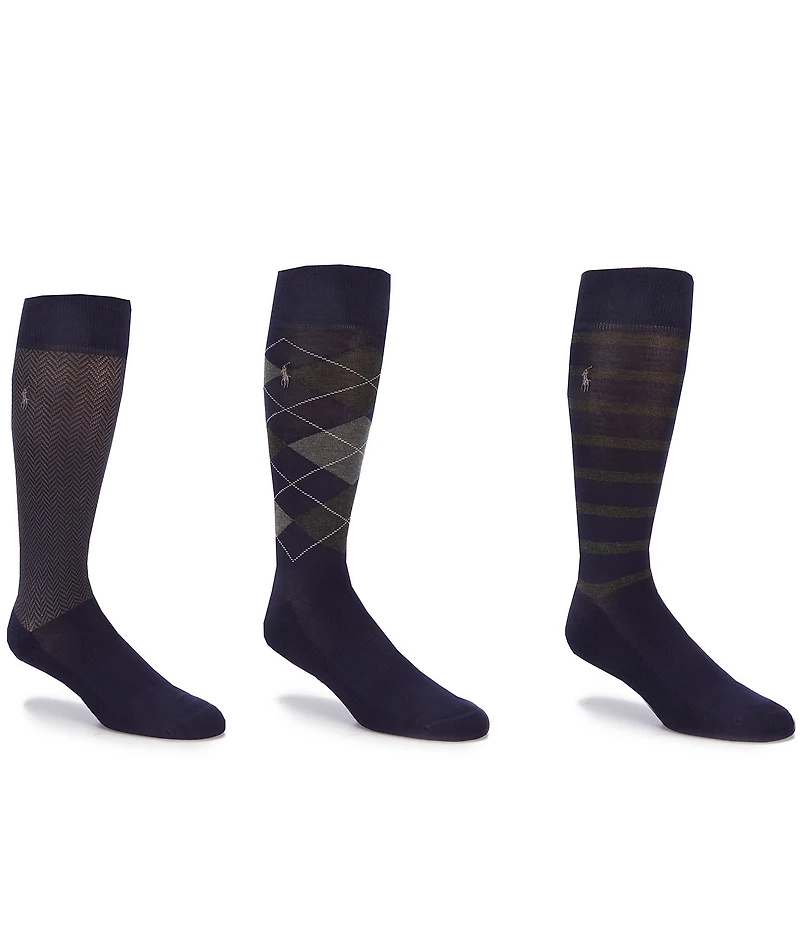 Polo Ralph Lauren Argyle Crew Socks 3-Pack