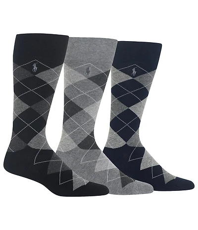 Polo Ralph Lauren Assorted Argyle Dress Socks 3-Pack