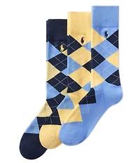 Polo Ralph Lauren Assorted Argyle Dress Socks 3-Pack