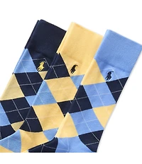 Polo Ralph Lauren Assorted Argyle Dress Socks 3-Pack