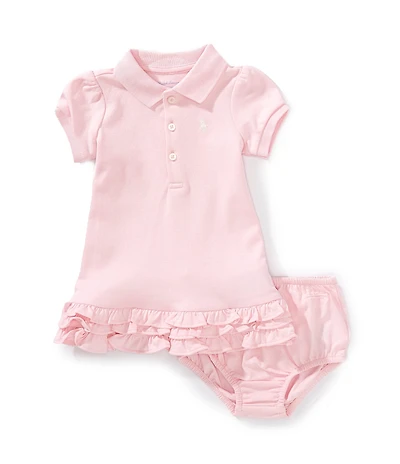 Polo Ralph Lauren Baby Girls Puffed-Sleeve Ruffled A-Line Dress