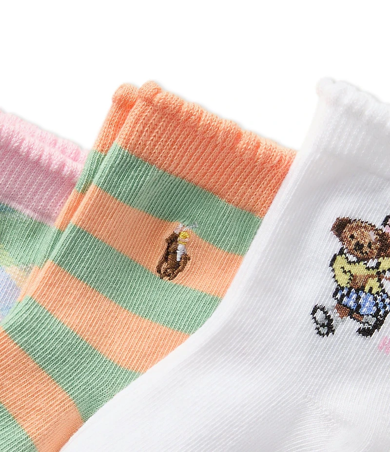 Polo Ralph Lauren Baby Girls Months Kite Bear Socks 3-Pack