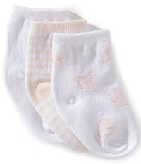 Polo Ralph Lauren Baby Girls Organic Cotton Tossed Bear 3-Pack Socks