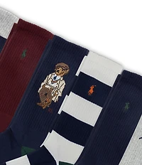 Polo Ralph Lauren Bear/Polo Player/Logo Crew Socks 6-Pack