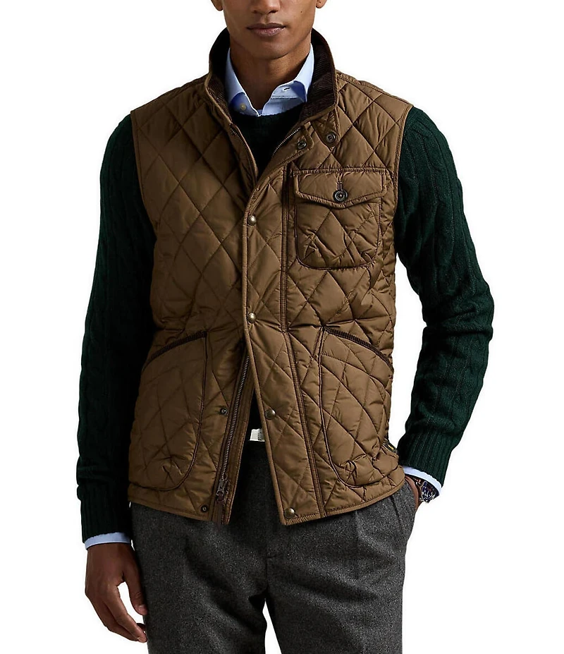 Polo Ralph Lauren Beaton Quilted Water-Repellent Snap Front Vest