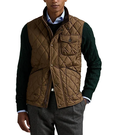 Polo Ralph Lauren Beaton Quilted Water-Repellent Snap Front Vest