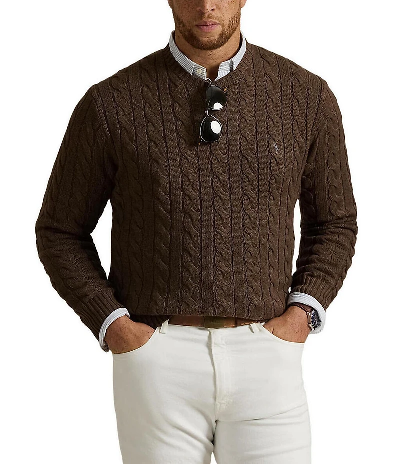 Polo Ralph Lauren Big & Tall Cable Knit Cotton Sweater
