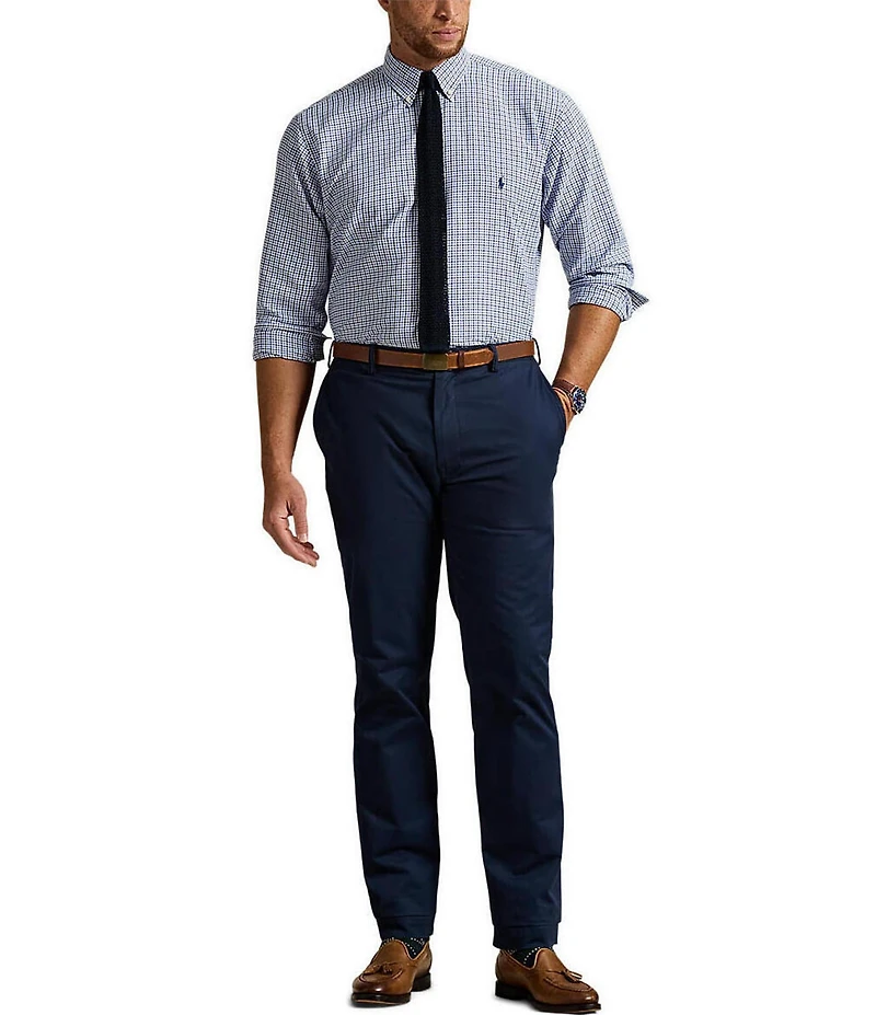 Polo Ralph Lauren Big & Tall Checked Classic Fit Performance Stretch Oxford Long Sleeve Woven Shirt