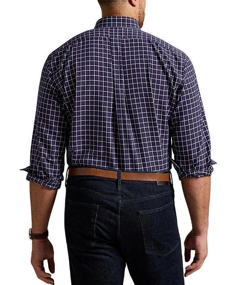 Polo Ralph Lauren Big & Tall Checked Classic Fit Performance Stretch Oxford Long Sleeve Woven Shirt