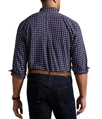 Polo Ralph Lauren Big & Tall Checked Classic Fit Performance Stretch Oxford Long Sleeve Woven Shirt