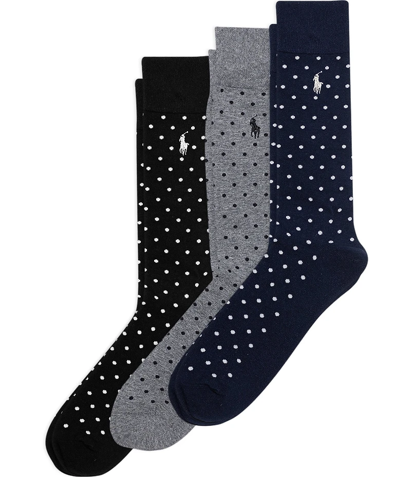 Polo Ralph Lauren Big & Tall Classic Dot Slack Socks 3-Pack