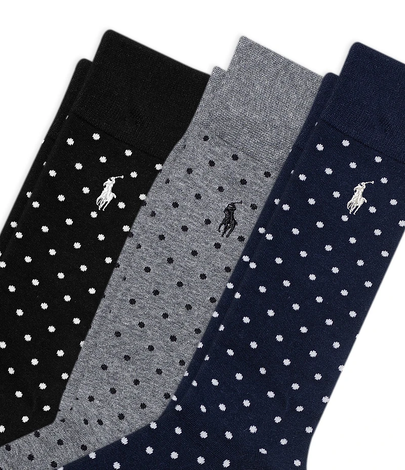 Polo Ralph Lauren Big & Tall Classic Dot Slack Socks 3-Pack