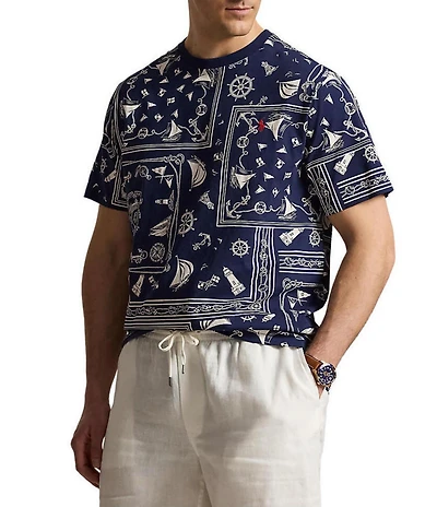 Polo Ralph Lauren Big & Tall Classic Fit Bandana Print Short Sleeve T-Shirt