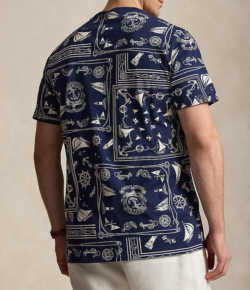 Polo Ralph Lauren Big & Tall Classic Fit Bandana Print Short Sleeve T-Shirt