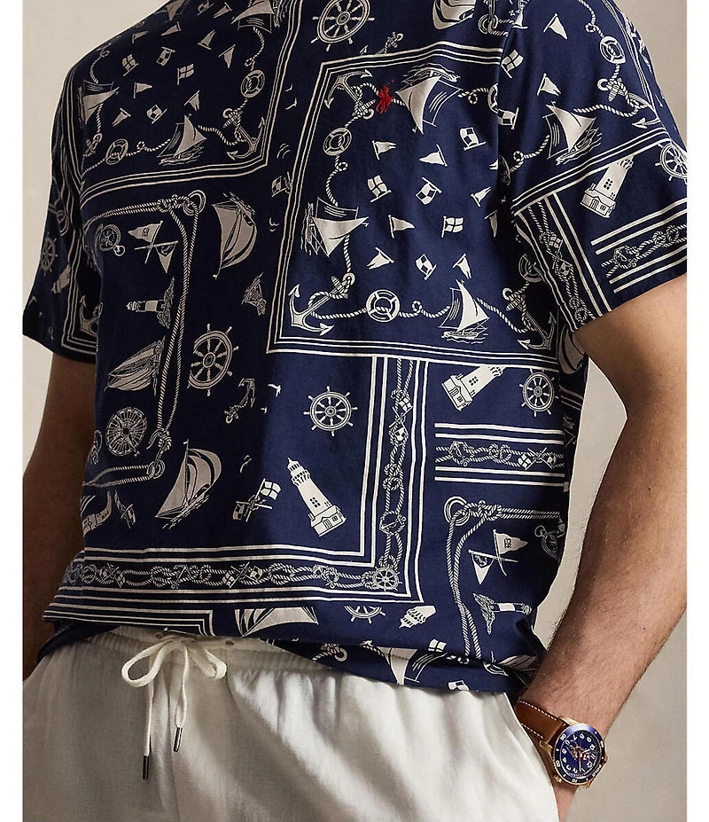 Polo Ralph Lauren Big & Tall Classic Fit Bandana Print Short Sleeve T-Shirt