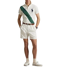 Polo Ralph Lauren Big & Tall Classic Fit Big Pony Diagonal Stripe Mesh Short Sleeve Polo Shirt