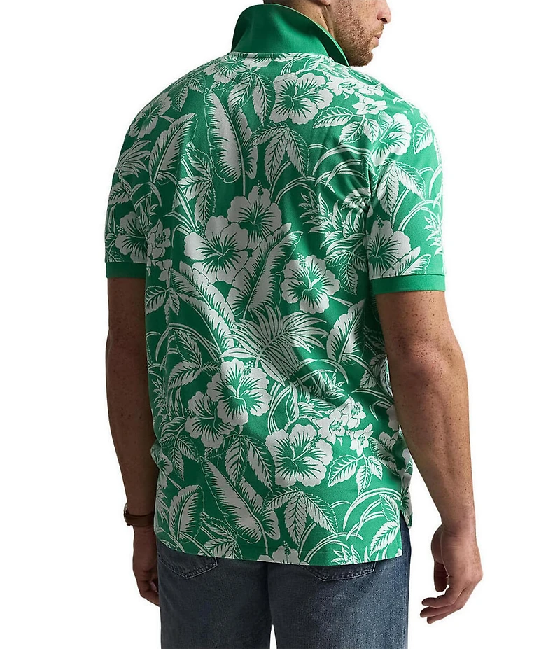 Polo Ralph Lauren Big & Tall Classic Fit Floral Print Mesh Short Sleeve Polo Shirt