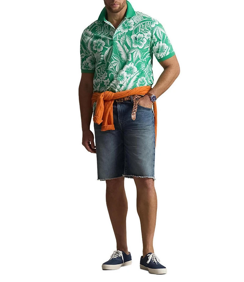 Polo Ralph Lauren Big & Tall Classic Fit Floral Print Mesh Short Sleeve Polo Shirt