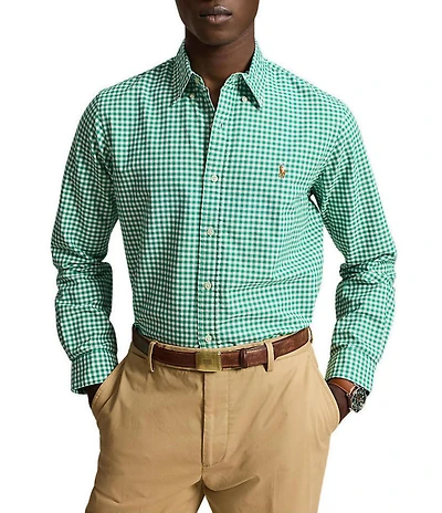 Polo Ralph Lauren Big & Tall Classic Fit Gingham Oxford Long Sleeve Woven Shirt