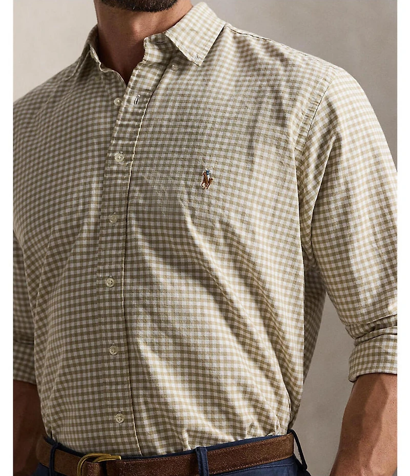 Polo Ralph Lauren Big & Tall Classic Fit Gingham Oxford Long Sleeve Woven Shirt