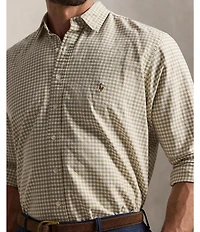 Polo Ralph Lauren Big & Tall Classic Fit Gingham Oxford Long Sleeve Woven Shirt