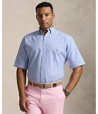 Polo Ralph Lauren Big & Tall Classic Fit Gingham Short Sleeve Oxford Shirt