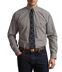 Polo Ralph Lauren Big & Tall Classic Fit Gingham Stretch Poplin Long Sleeve Woven Shirt