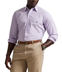 Polo Ralph Lauren Big & Tall Classic Fit Gingham Stretch Poplin Long Sleeve Woven Shirt
