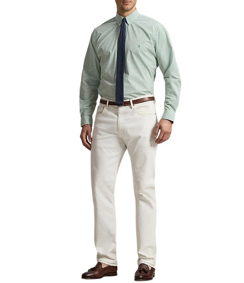 Polo Ralph Lauren Big & Tall Classic Fit Gingham Stretch Poplin Long Sleeve Woven Shirt