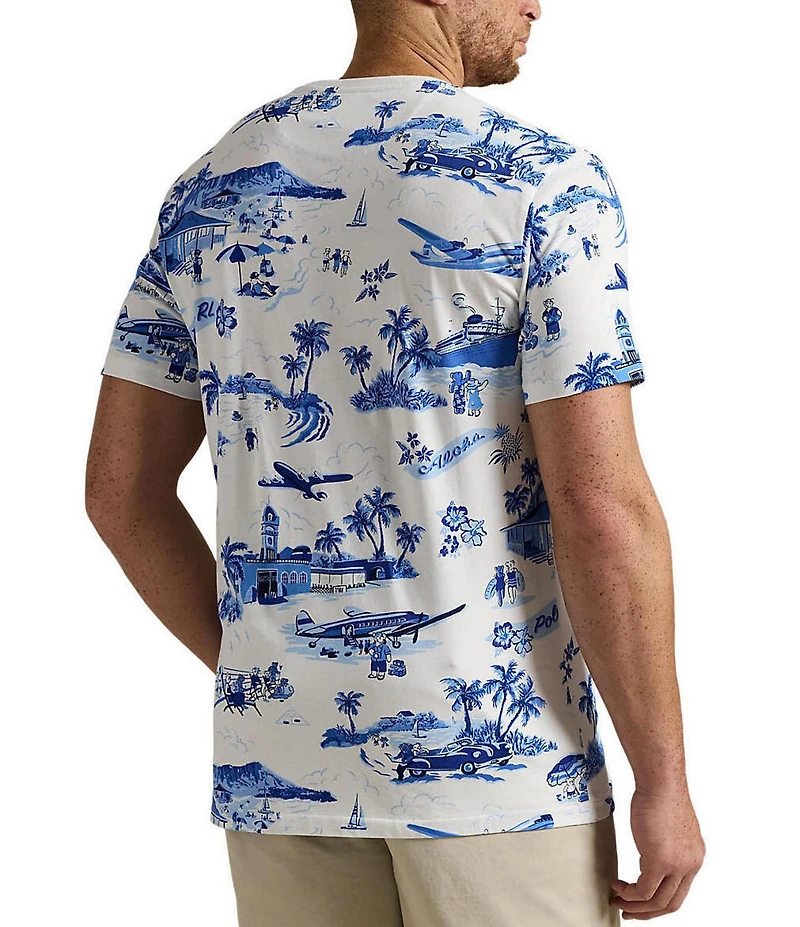 Polo Ralph Lauren Big & Tall Classic Fit Island Print Polo Bear Jersey Short Sleeve T-Shirt