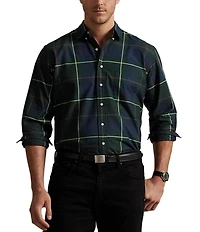 Polo Ralph Lauren Big & Tall Classic Fit Large Plaid Oxford Long Sleeve Woven Shirt