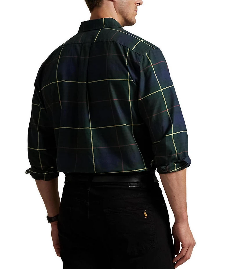 Polo Ralph Lauren Big & Tall Classic Fit Large Plaid Oxford Long Sleeve Woven Shirt