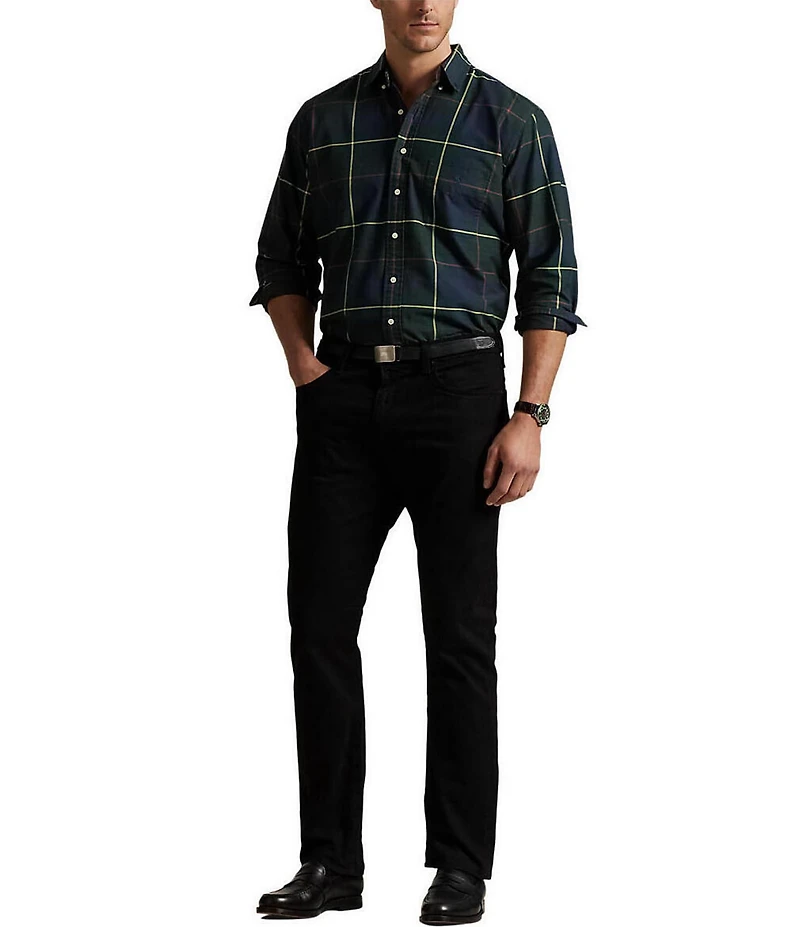 Polo Ralph Lauren Big & Tall Classic Fit Large Plaid Oxford Long Sleeve Woven Shirt