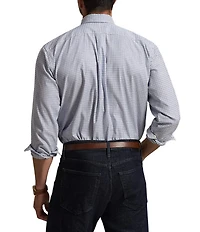 Polo Ralph Lauren Big & Tall Classic Fit Long Sleeve Small Check Performance Oxford Woven Shirt