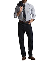 Polo Ralph Lauren Big & Tall Classic Fit Long Sleeve Small Check Performance Oxford Woven Shirt