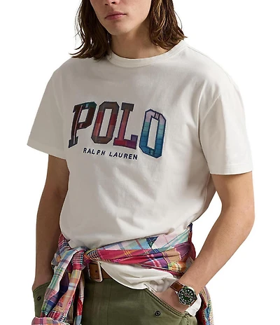 Polo Ralph Lauren Big & Tall Classic Fit Madras-Logo Jersey Short Sleeve T-Shirt
