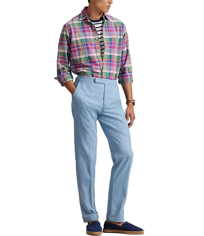 Polo Ralph Lauren Big & Tall Classic Fit Medium Plaid Oxford Long Sleeve Woven Shirt