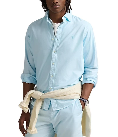 Polo Ralph Lauren Big & Tall Classic Fit Mineral-Dyed Oxford Long Sleeve Woven Shirt