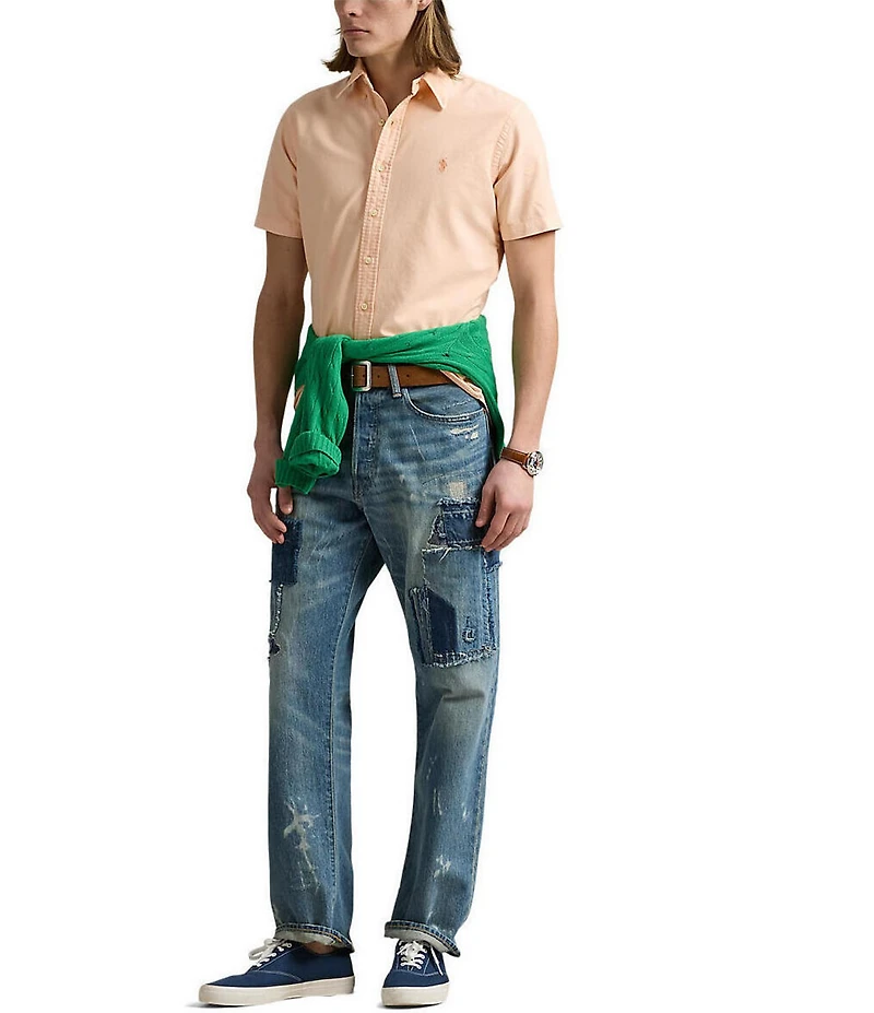 Polo Ralph Lauren Big & Tall Classic Fit Mineral-Dyed Oxford Short Sleeve Woven Shirt