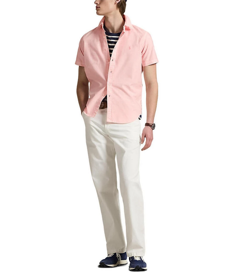 Polo Ralph Lauren Big & Tall Classic Fit Mineral-Dyed Oxford Short Sleeve Woven Shirt