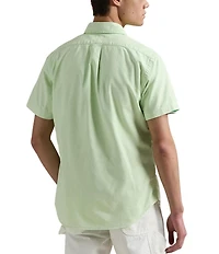 Polo Ralph Lauren Big & Tall Classic Fit Mineral-Dyed Oxford Short Sleeve Woven Shirt