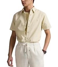 Polo Ralph Lauren Big & Tall Classic Fit Mineral-Dyed Oxford Short Sleeve Woven Shirt
