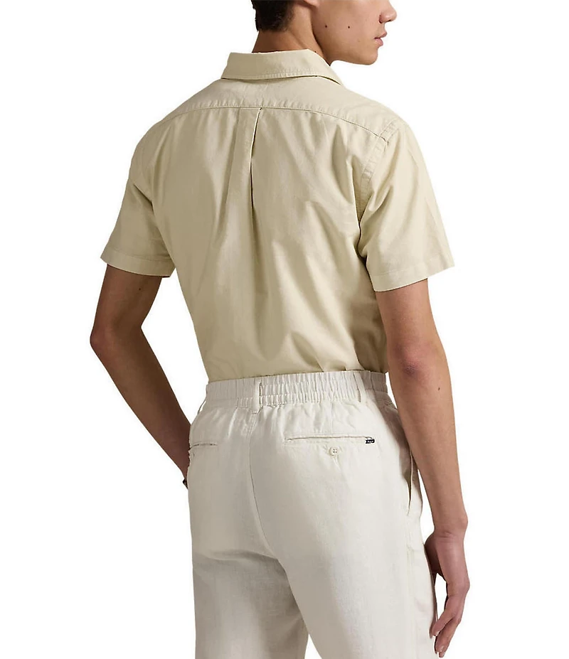Polo Ralph Lauren Big & Tall Classic Fit Mineral-Dyed Oxford Short Sleeve Woven Shirt