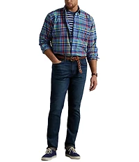 Polo Ralph Lauren Big & Tall Classic Fit Multi Color Plaid Oxford Long Sleeve Woven Shirt
