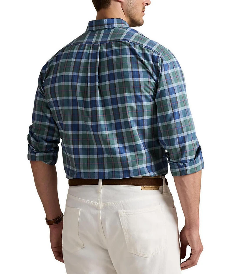 Polo Ralph Lauren Big & Tall Classic Fit Multi Plaid Oxford Long Sleeve Woven Shirt
