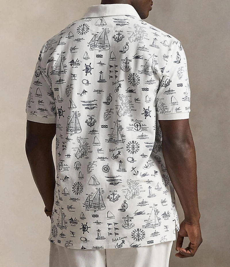 Polo Ralph Lauren Big & Tall Classic Fit Nautical Print Short Sleeve Polo Shirt