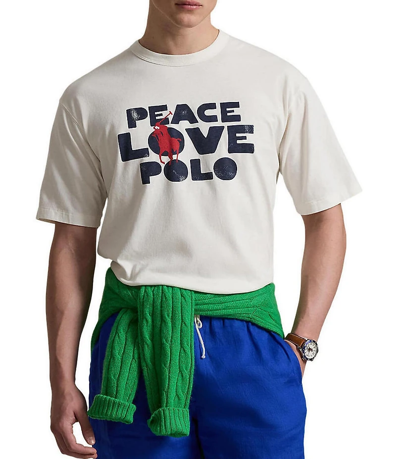 Polo Ralph Lauren Big & Tall Classic Fit Peace Love Polo Short Sleeve T-Shirt