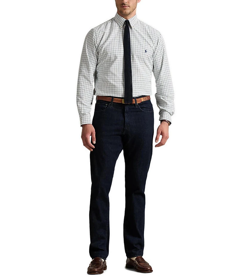 Polo Ralph Lauren Big & Tall Classic Fit Performance Stretch Plaid Check Oxford Long Sleeve Woven Shirt